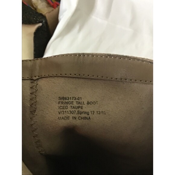 Gap Women Tall Over the Knee Side Fringe Boots Sz. 10 Beige EUC - Picture 5 of 8